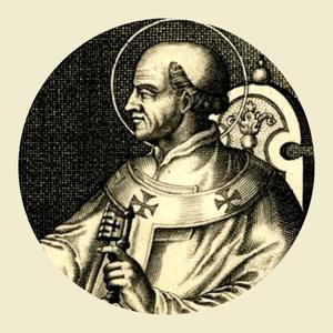 Imagem de São Silvério, Papa, com vestes papais e uma chave na mão