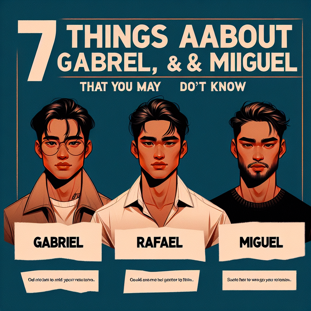 7 coisas sobre Gabriel, Rafael e Miguel que talvez você não saiba