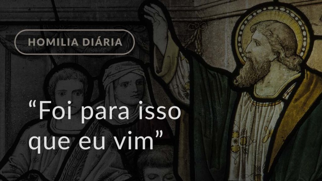 “Foi para isso que eu vim” (Homilia Diária.944:Quarta-feira da 22.ª Semana do Tempo Comum)