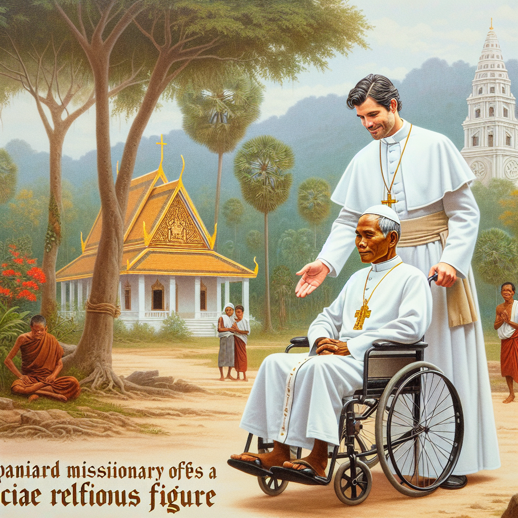 Missionário espanhol no Camboja dá uma cadeira de rodas especial ao papa Francisco